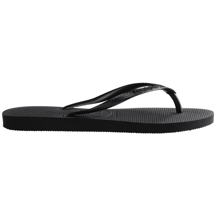 Black Havaianas Slim Flip Flops Right Side View