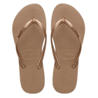 Havaianas Slim Flip Flops - Rose Gold (Left and Right)