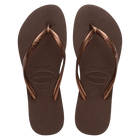 Dark Brown Metallic Havaianas Slim Flip Flops