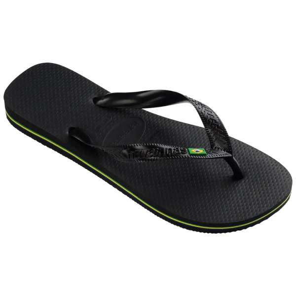 Black Havaianas Brazil Flip Flops Right