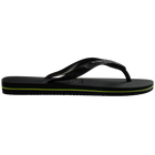 Black Havaianas Brazil Flip Flops Side View