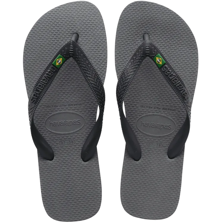 Steel Grey Havaianas Brazil Flip Flops