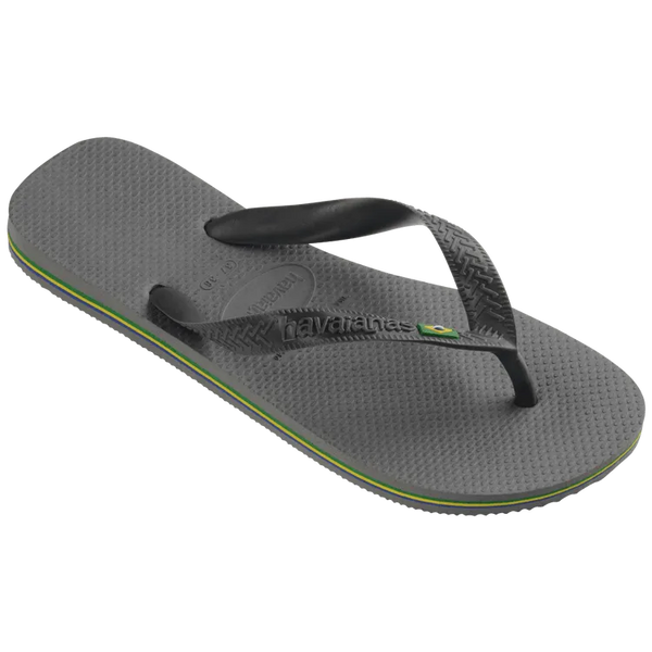 Steel Grey Havaianas Brazil Flip Flops Right