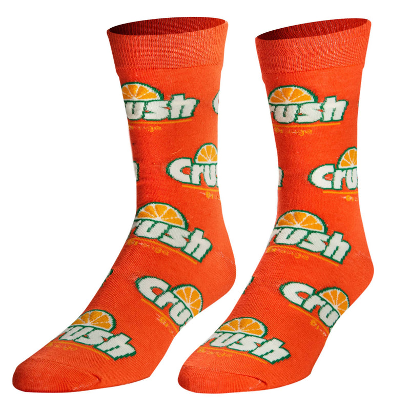 Crazy Socks Men's Crew Folded - Orange Crush