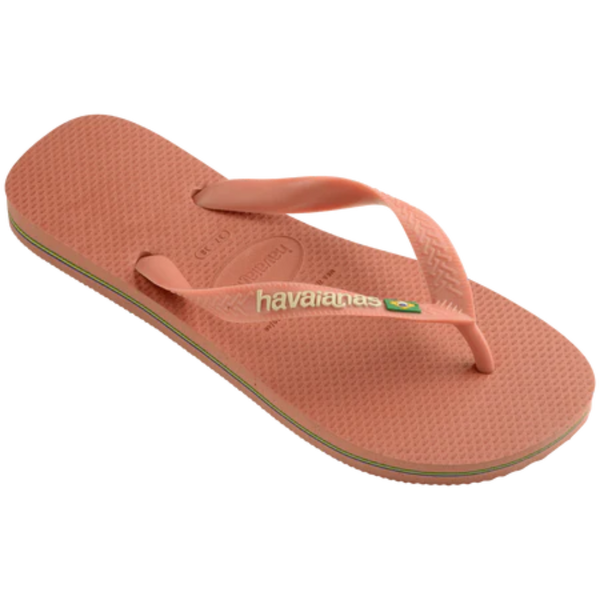 Havaianas Women's Brazil Logo Flip Flops - Pink Clay 