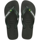 Havaianas Brazil Logo Flip Flops Green Olive (Left & Right)