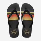 Havaianas Top Basic - Black/Black with colorful stripes on a white background