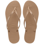 Rose Gold Havaianas You Metallic Flip Flops 