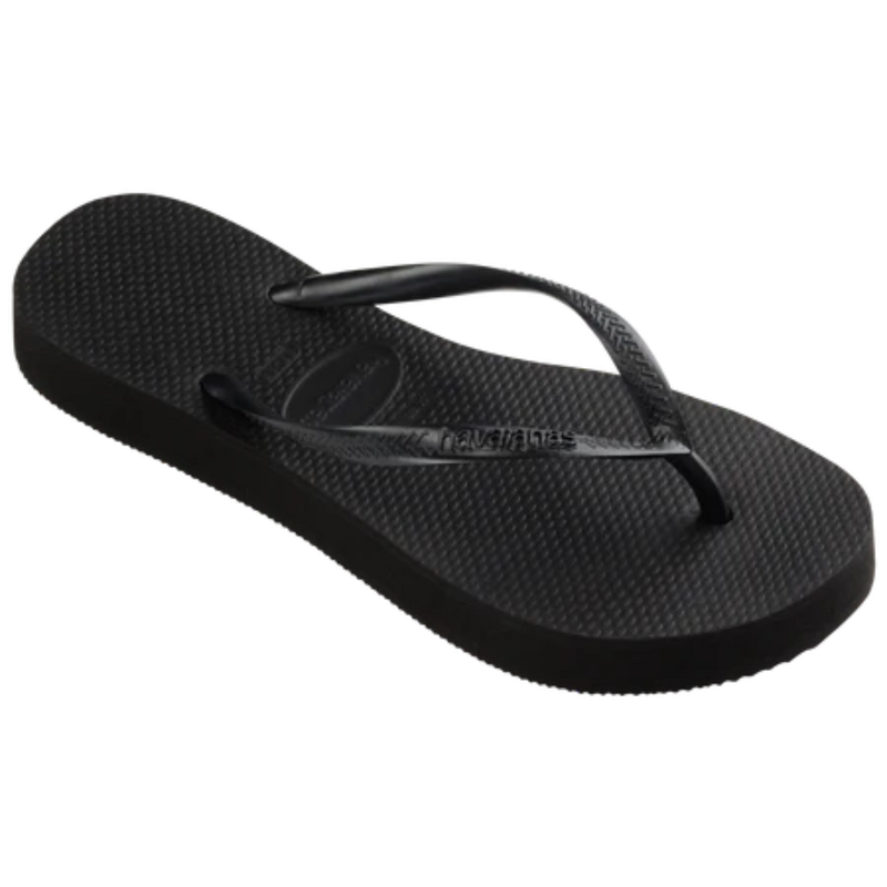 Havaianas Slim Flatform Flip Flops - Black (Front)