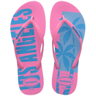 Turquoise/Pink Havaianas Slim Postcard USA Flip Flops