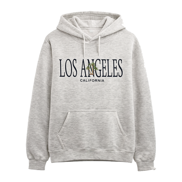 Los Angeles California Adult Hoodie Sweater - Heather Oatmeal
