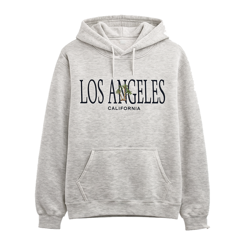 Los Angeles California Adult Hoodie Sweater - Heather Oatmeal