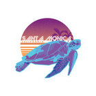 Sticker Pack Santa Monica California Retro Future - Turtle In the sky