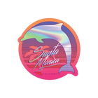 Sticker Pack Santa Monica California Retro Future - Silver Dolphin