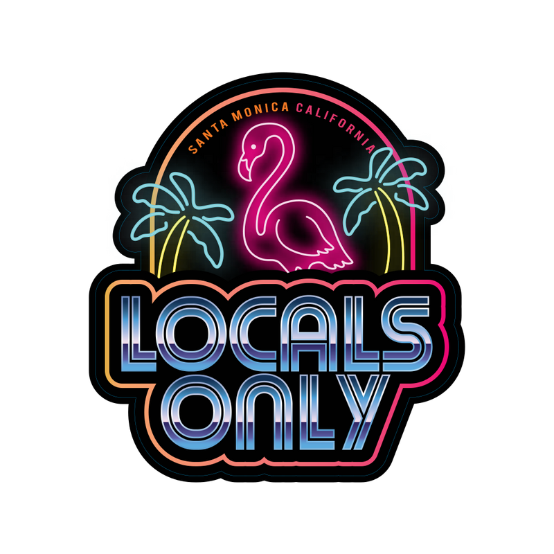 Sticker Pack Santa Monica California Retro Future - Locals Only Flamingo