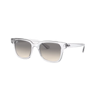 Ray-Ban RB4323 Wayfarer Inspired Polished Transparent + Gradient Grey