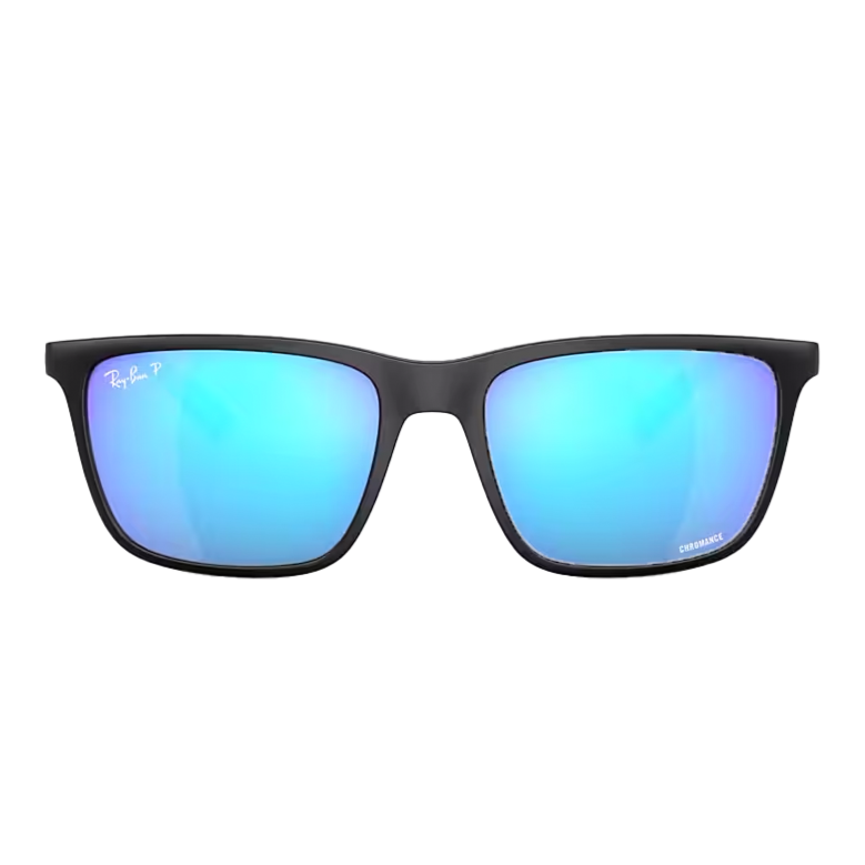 Ray-Ban RB4385 Matte Black + Green/Blue Chromance