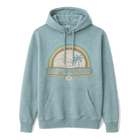 Santa Monica Faded Waves Burnout Hoodie - Morning Mist 