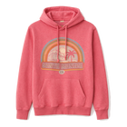 Santa Monica Faded Waves Burnout Hoodie - Watermelon