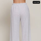 Waist Band Drawstring Printed Detail Sweatpants - Grey Marle
