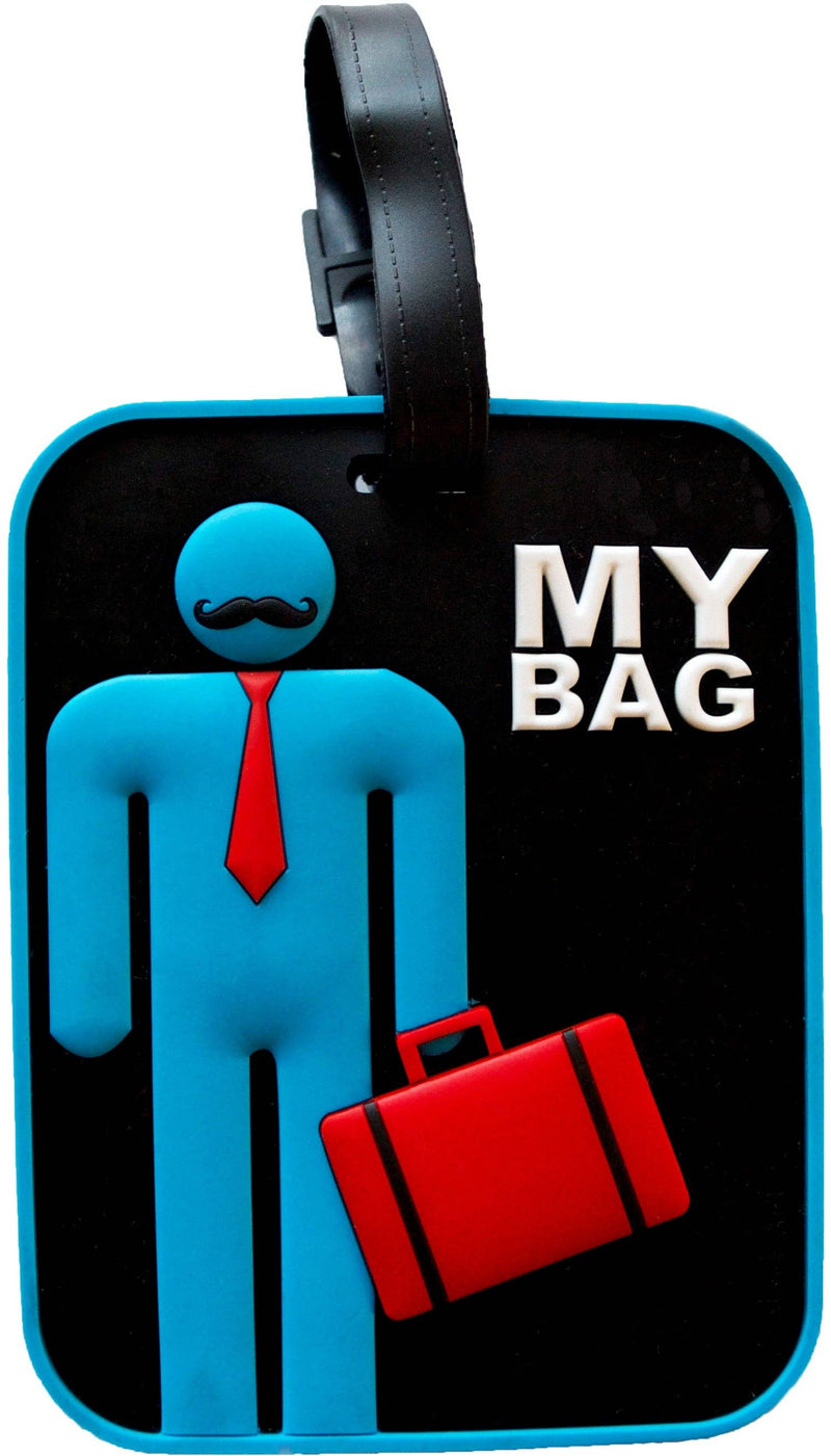 Man Luggage Tag Front