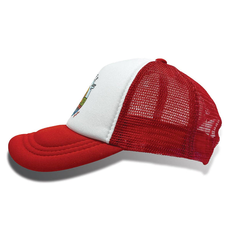 Bubu Lil Bro White/Red Trucker Hat