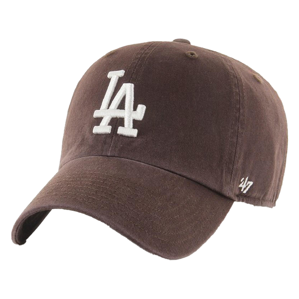 LA Dodgers Brown 47 Clean Up No Loop Label Front