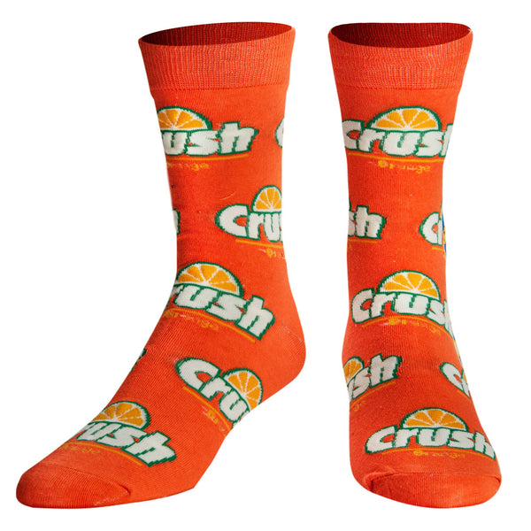 Crazy Socks Men's Crew Folded - Orange Crush