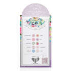 A packaged set of colorful circular stickers or decals on a white backing card. The top arch of the card reads 'YOU MEAN SO MUCH TO ME,' and the center shows the words Connection, Growth, Gratitude, Patience, Purpose, Pride, Joy, Hope, Memories, and Love paired with small pastel and floral circle designs.