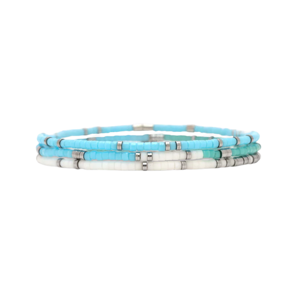 Pura Vida Seafoam Dream Stretch Bracelet Set Of 3