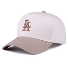 LA City Logo Two Tone Canvas Cotton Cap - Ash Mocha