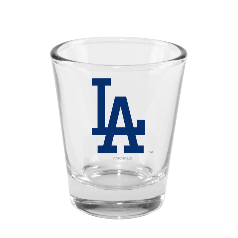 LA Dodgers 2 oz. Clear Glass Shot  with white background