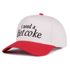 I Need A Diet Coke Two Tone Canvas Cotton Cap - Red/Black