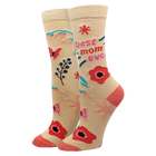 Sock Harbor Best Mom Ever Crew Style Socks - Peach