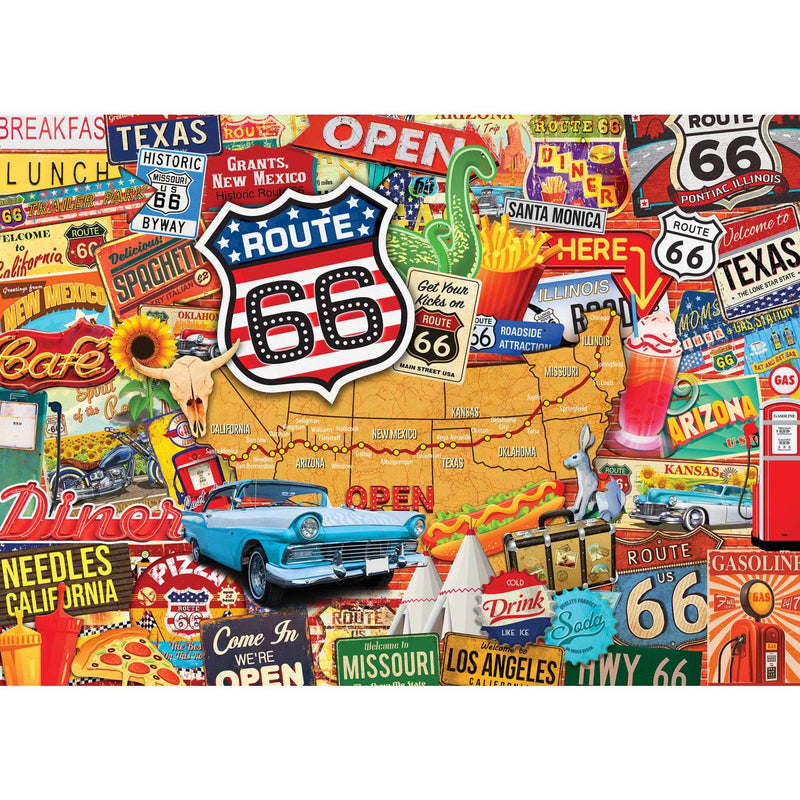 Greetings From Route 66 - 500 Piece Jigsaw Puzzle Design