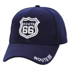 Route 66 Velcro Back Acrylic Baseball Cap Navy