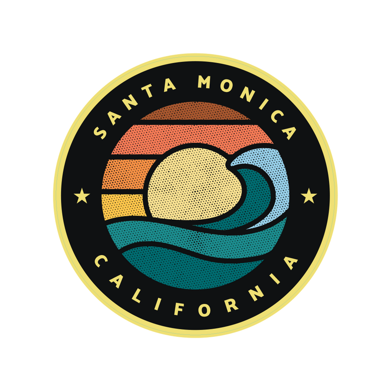 Sticker Pack Santa Monica California Coastal GE - Spotted Wave