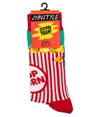 Box O' Popcorn | Men's Cotton Crew Funny Socks