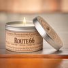 ﻿Route 66 Soy Travel Candle - Amber Sage Oakmoss Orange