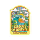 Sticker Pack Santa Monica California Pastel Sunset - Ocean Wave