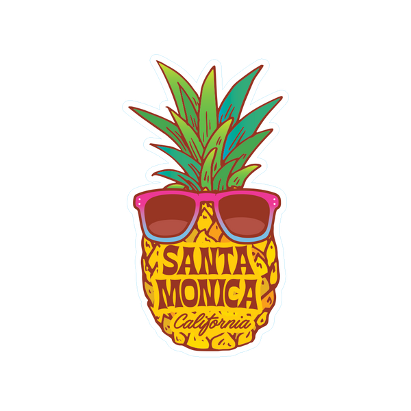 Sticker Pack Santa Monica California Pineapple Shades