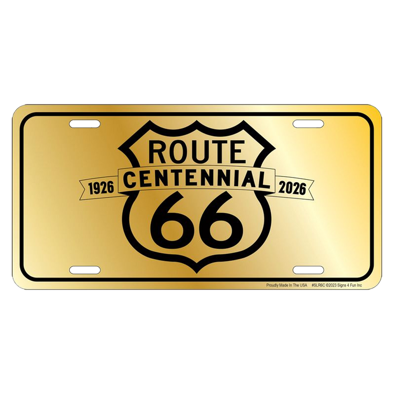 66 Cent. Gold - License Plate