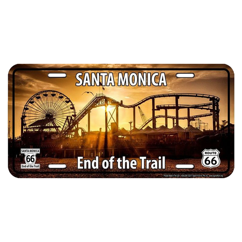 66 End - Santa Monica Pier - License Plate
