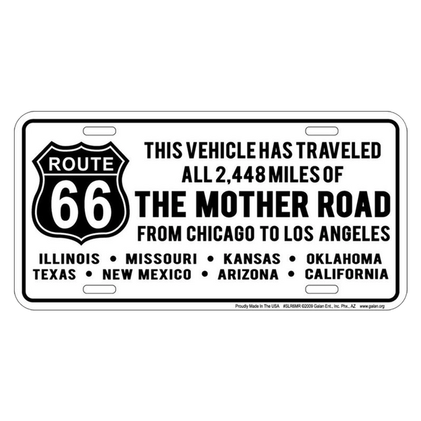 66 Road Chi To LA - License Plate