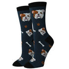 Sock Harbor English Bulldog Socks: Navy