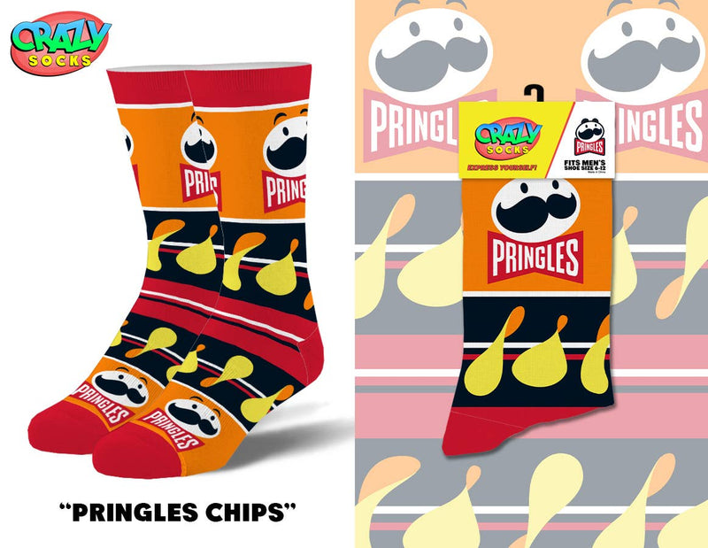 Crazy Socks Men's Crew Folded - Pringles Chips