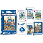 Los Angeles Dodgers playing cards with packaging on a white background