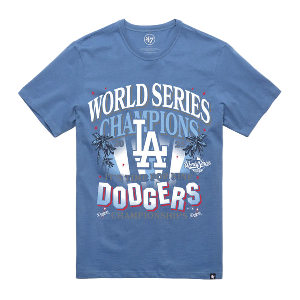 47 Brand - LA Dodgers 2025 World Series Champions Cadet Blue '47 Franklin Tee