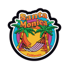 Sticker Pack Santa Monica California Palm Tree Hammock