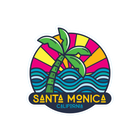 Sticker Pack Santa Monica California Clean Rounded Lines